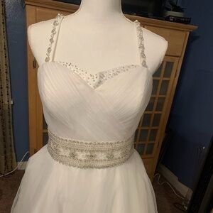 Elegant White Beaded Gown